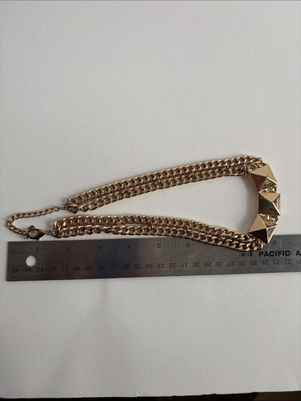 Aldo Gold Pyramid Chain Necklace